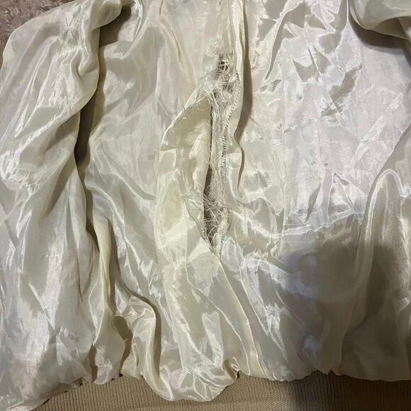 Princess Polly Teddy Cropped Jacket Lined Size 8 Faux Fur Tan Ski Contemporary - Picture 9 of 9